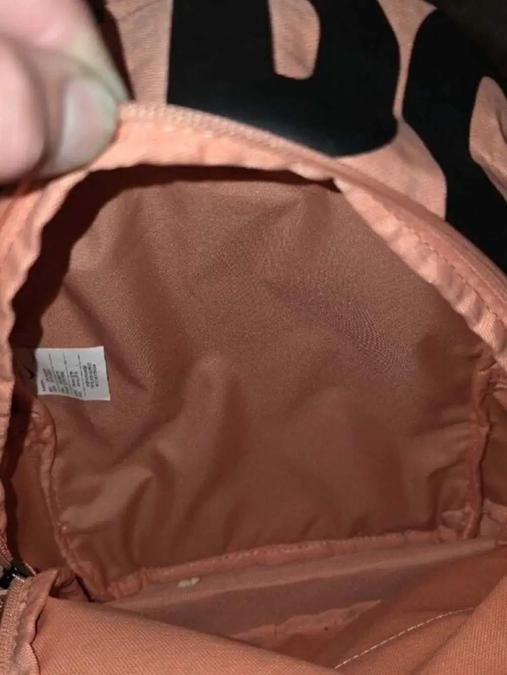 Nike Peach/Tan Backpack with Black Swoosh